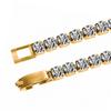 Venta caliente transfronteriza pulsera de acero de titanio con cadena de garra de diamantes de imitación de 4 mm joyería para mujer novia Joker pulsera de diamantes fabricantes en stock