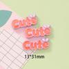 Colorido inglês pingando óleo palavra placa diy creme cola celular concha chaveiro sapato fivela grampo de cabelo resina jóias acessórios
