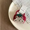 Novo Urso Flor de Morango Grampo de Cabelo Infantil Grampo de Cabelo Grampo Lateral Elásticos
