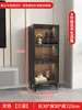 Armário de Vinho de Luxo Leve Armário de Parede Armário Lateral Moderno Simples Armário de Exibição com Porta de Vidro Estante de Livros para Sala de Estar