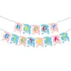 Decoração de Festa Banner Flor Puxada Letras de Aniversário Temporada de Formatura Cauda de Peixe Halloween Natal Bandeira Puxada Personalização