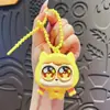 Llavero Creativo de Chica Linda de Ojos Grandes para Apretar Llavero de Rebote Descompresor de Chica de Dibujos Animados Colgante para Bolso