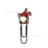 Clips para Papel de Goma Suave de PVC de Dibujos Animados Navideños, Marcadores Creativos Festivos, Separadores de Páginas para Cuadernos, Regalos y Recuerdos Navideños