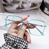 Gafas TR90 Love Box de estilo retro simple con espejo plano pequeño para niñas, gafas antiazules para maquillaje, marco para miopía
