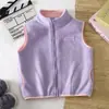 Chaleco de forro polar Clase A para niños y niñas, apto para bebés y niños pequeños, con forro polar añadido y diseño engrosado