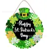Popular St Transfronterizo. Decoraciones de Madera Colgantes de Trébol para el Día de San Patricio para el Hogar, Granja, Porche