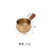 Xícara de Molho de Aço Inoxidável 304 com Cabo de Madeira Prato para Mergulhar Xícara de Molho para Steak de Restaurante Ocidental Xícara de Molho de Tomate Tigela de Condimentos