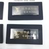 Fábrica personalizado marca registrada personalizada herrajes placa de cuero placa de identificación galvanoplastia espejo grabado láser LOGO logo rectangular