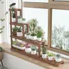 Estante para Flores en Repisa de Ventana, Soporte para Plantas Suculentas, Estante de Macetas de Múltiples Niveles para Ventana Saliente de Balcón, Estante de Flores de Pie para Sala de Estar Interior