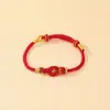 2026 Nova Tendência Nacional Pulseira Oito Deuses Guardiões para Homens e Mulheres, Pulseira de Fio Vermelho Feita à Mão Presente Atacado