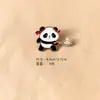 Insignia Metálica de Panda de Tenis de Mesa Lindo de Dibujos Animados Insignia Versátil de Personalidad para Tenis de Mesa Accesorio para Mochila Ropa Regalo