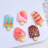 Helado de Fresa Lindo Juguete de Comida Dibujos Animados Hecho a Mano DIY Hebilla para Zapatos con Agujeros Material para Joyería Pegamento de Crema Resina Pequeños Accesorios