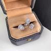 Novo ins Moda High-end Moda Elegante Anel para Mulheres Simples Incrustado de Diamante Geométrico All-match Luz Luxo Anel de Zircão