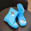 Botas de Chuva Infantis, Botas de Chuva Impermeáveis para Meninos, Botas de Água Leves Antiderrapantes para Meninas, Sapatos Aquáticos para Crianças de 2 a 10 Anos