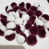 Bolas de Lã de Caxemira em Estoque no Atacado, Bolas de Fio Redondas, Acessórios para Cortina DIY, Cores e Tamanhos Podem Ser Personalizados Sob Solicitação