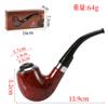 Cachimbo de Resina Baquelite de Dupla Finalidade Filtro Removível Cachimbo Mini Curvo Vermelho Conjunto para Fumar Martelo Masculino