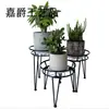Suporte de vaso de flores de ferro desmontável para varanda externa, multi-camadas, para sala de estar, montagem e desmontagem no chão, suporte de flores