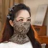 Mascarilla calentador de cuello de otoño e invierno para mujer, forrada de polar y engrosada, diseño elegante, protege la zona de los ojos, adecuada para ciclismo al aire libre, mascarilla facial a prueba de viento y resistente al frío