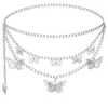 Joyería Transfronteriza Europea y Americana, Cadena de Cintura de Mariposa Metálica Cortada con Patrones Personalizados para Mujer, Cadena Corporal Versátil de Estilo Festivo de Moda