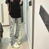 Jeans Rotos Estilo Americano para Hombre, Tendencia Retro de Primavera y Otoño, Pantalones Rectos Ajustados de Nicho High Street