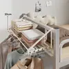 Cabide para beliche de dormitório, um cabide de roupa de cabeceira que economiza espaço armazenando roupas à noite