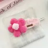 Novo Grampo de Cabelo Flor de Pelúcia Outono e Inverno para Mulheres, Presilha Grande de Uma Palavra de Imitação de Pelo de Coelho de Alta Qualidade, Acessórios de Cabelo Doces, Presilha Bb para Cabeça