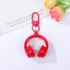 Llavero Colgante de Auriculares 3D Colorido Colgante de Cuentas DIY Cadena de Teléfono Linda Decoración para Bolso de Coche Accesorios