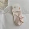 Calcetines de Encaje para Mujer, Calcetines Bajos Finos, Calcetines de Algodón de Verano, Antideslizantes, Talón Antideslizante, Borde Fruncido, Estilo Japonés, Calcetines Invisibles de Verano, Calcetines Cortos