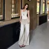 Jeans de Pierna Ancha Sueltos de Cintura Baja Lavados Color Caqui Claro Nueva Tendencia Verano 2026, Ligeros, Soporta Envío Directo