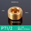 Tapón de latón con hexágono M5*0.84 Cobre completo M8*1 M10 3/8 de pulgada Métrico Universal