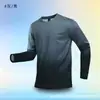 Camiseta Esportiva de Manga Comprida Masculina Solta Fina Secagem Rápida Roupa Treino Fitness Badminton Roupa Corrida Top Respirável Longo