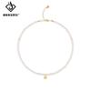 Collar de frijol de oro pequeño de perla de agua dulce natural estilo Zhong Chuxi para mujer, collar de diseño de lujo ligero de alta gama, collar de temperamento moderno
