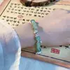 Nuevo Diseño de Nicho, Nuevo Estilo Chino Antiguo Media Pulsera, Pulsera de Perlas Verdes, Mariposa de Alto Grado con Temperamento de Jade al por Mayor