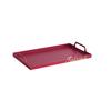 Bandeja de metal para tazas de té, bandeja rectangular para mesa de centro, bandeja de entrada, adornos de lujo ligeros para tazas de té