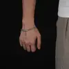 Pulsera de doble capa con copo de nieve para hombre, pulsera hip-hop simple y personalizada de moda para mujer, accesorio versátil de lujo ligero de alta gama