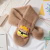 Viaje al Oeste Nuevo Rey Mono Bufanda Infantil Otoño e Invierno Felpa Linda Engrosada Dibujos Animados Imitación Piel de Conejo Bufanda para Bebé