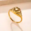 Anillo Popular Transfronterizo de Acero Inoxidable, Anillo de Corazón de Amor Multicapa Fundido, Joyería de Acero de Titanio Chapado en Oro de 18 Quilates de Lujo Ligero de Moda Fábrica