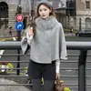 Pantalones Cortos de Lana Grises para Mujer, Nuevos de Otoño e Invierno de Cintura Alta Adelgazantes tipo Boot Shorts para Figuras Petitas, Pantalones Cortos Térmicos Engrosados para Ropa de Abrigo