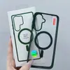 Funda magnética para teléfono Samsung S25Ultra aplicable transfronteriza A17 Mate A56 Acrílico Transparente S24Fe Anticaída