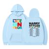 Suéter holgado informal de terciopelo con capucha, ropa de pareja con estampado de HARRY STYLES para hombre y mujer, 2023