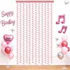 Decoraciones para Despedida de Soltera Cortina de Lluvia Rana Rosa Fondo para Montaje de Fiesta Novia a Ser Cortina de Borlas