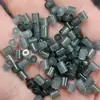Cuentas Sueltas de Jade Grado A Verde Aceite Azul Tubo Recto Columna Recta Cilindro Recto Accesorios para Joyería Cuentas de Jade
