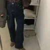 Pantalones vaqueros rectos de mujer de alta calidad de Dongdaemun, Corea, de cintura alta, con cremallera y botones, lavados y desgastados