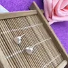 Pendientes de Plata 990 Coreanos Elegantes Mini Combinación de Colores Amor Pendientes Pequeños Pendientes de San Valentín para Novia para Mujer
