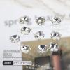 Popular online popular manicure pilha de diamante acessórios novo produto acabado torto coração gordo quadrado diamante Super Flash machado amor unha Diamante
