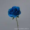 Flor Artificial Rosa Redonda de Cabeça Única Rosa de Seda Adereços para Cenário de Casamento Decoração de Vitrine de Shopping Entrega Direta da Fábrica