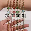 Processamento Personalizado Europeu e Americano Luxo Leve Aço Inoxidável Inlaid Colar Banhado com Ouro 18K Genuíno Moda Amostra Joias para Mulheres