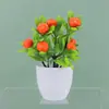 Flor Artificial de Fruta de Granada Roja Fugui Decoración de Sala de Estar Flor Falsa Floral Decoración de Flores Falsas Fruta Seca de Granada Ramas de Fruta