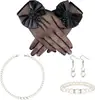 Joias de Moda Europeia e Americana Transfronteiriças Novas, Luxo Acessível e Luvas Elegantes com Laço, Conjunto de Colar Elegante Shijia para Crianças