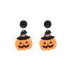 Diseño personalizado sentido Halloween collar de arcilla blanda con cuentas combinación de aretes joyería de plato retro exagerada para mujer
